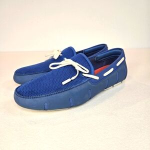 Swims Braided Lace Loafer‎ Men's Size 7 Blue Boat Shoes Water Shoes Slip-On